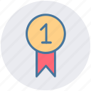 award, award badge, badge, first, first position, prize, ribbon