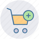 add, cart, ecommerce, plus, shopping, shopping cart