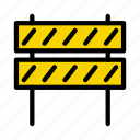 barrier, block, road, stop, traffic