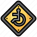 disabled, regulation, road, signs, traffic, sign, warning