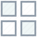 four squares, grid, layout, squares, web design element