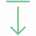 arrow pointing, direction, down, down arrow, download