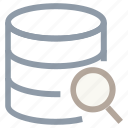 database, magnifier, searching database, searching server, server rack