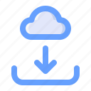 download, cloud, arrow, down