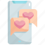 bubble, chat, conversation, love, valentines, mobile, romance 