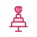 cake, heart, love, romantic, valentine