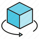 box, cube, rotate