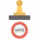 election, polling, vote stamp, vote symbol, voting