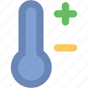 celsius, cold, hot, minus sign, plus sign, temperature, thermometer