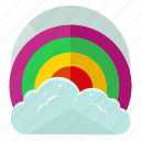 cloud, color, rain, rainbow, weather