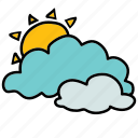 cloud, cloudy, forecast, sun, weather