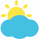 cloud, cloudy, rift, sun, weather