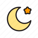 moon, star, night, forecast, weather