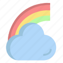 rainbow, weather, cloud, sun, summer