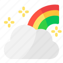 rainbow, forecast, weather, cloud