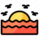 sunset, sunrise, sun, weather, cloud