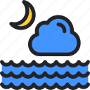 cloud, crescent, moon, weather, night