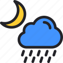 weather, cloud, rain, night, moon