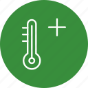 hot, summer, thermometer