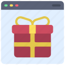 gift, browser, webpage, website, present, giftbox