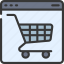 shopping, cart, browser, webpage, website, ecommerce, store