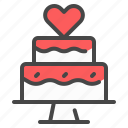 cake, heart, love, marriage, party, wedding