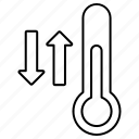 temperature, arrow, degrees, mercury, celsius