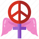 peace, freedom, wings, venus, feminism