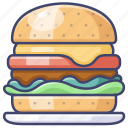 burger, fastfood, hamburger