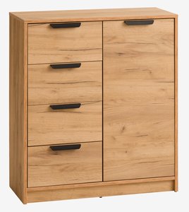 4 drawer 1 door chest JENSLEV oak