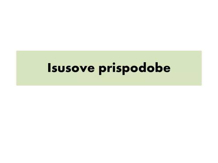 isusove prispodobe