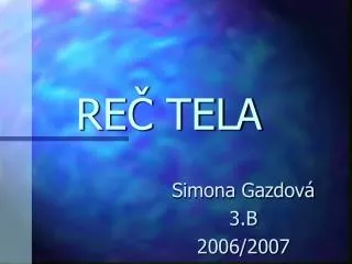 REČ TELA