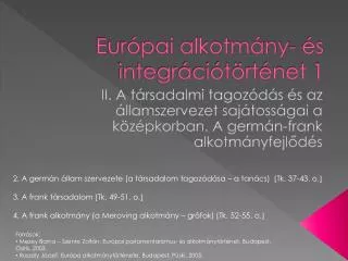 Európai alkotmány- és integrációtörténet 1