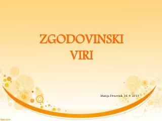 ZGODOVINSKI VIRI