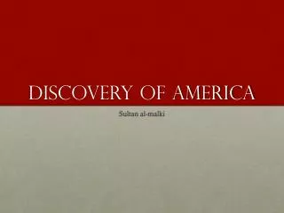 Discovery of America