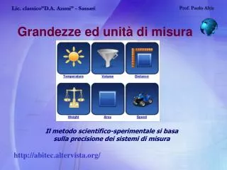 Grandezze ed unità di misura