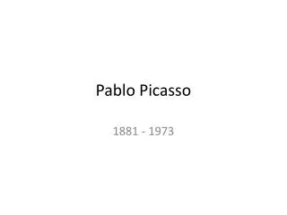 Pablo Picasso