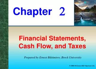 Financial Statements, Cash Flow, and Taxes