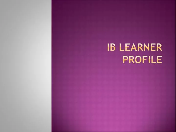 ib learner profile