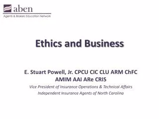 Ethics and Business