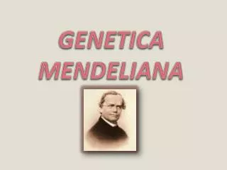 GENETICA MENDELIANA