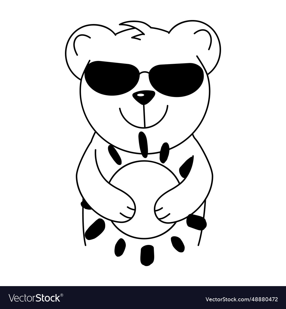 Cool bear Royalty Free Vector Image - VectorStock