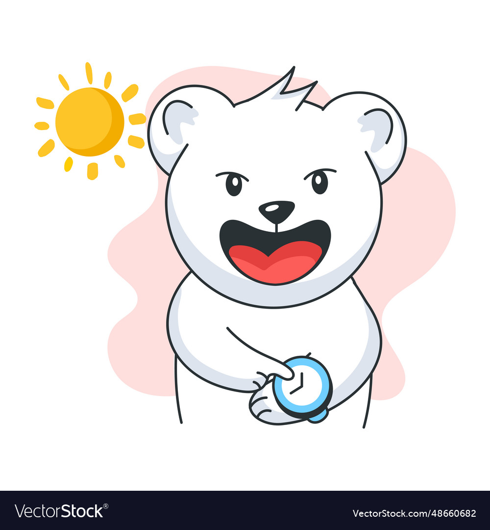 Laughing bear Royalty Free Vector Image - VectorStock