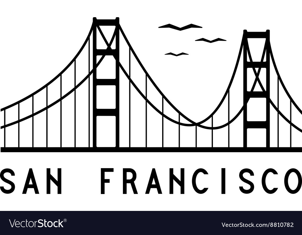 Golden Gate Bridge Vector Logo