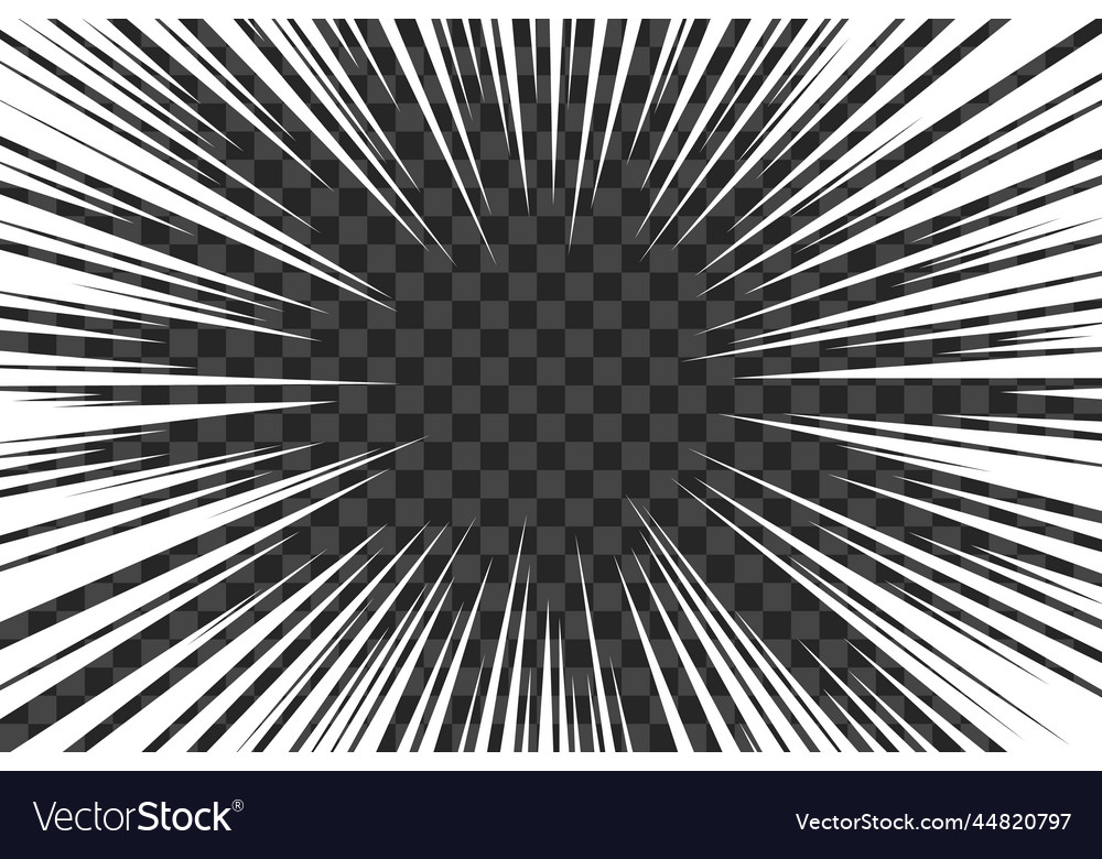 Speed Lines As Manga Comic Effect On Transparent Background Cartoon Anime  Action Background Vector Illustration Of Blast Motion Effect Or Explosion  Frame Flash Ray Blast Glow Royalty Free SVG Cliparts Vectors And