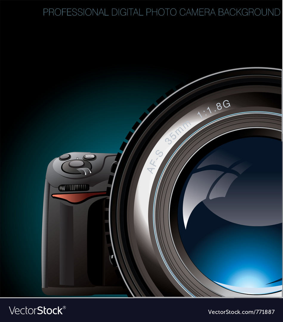 Professional digital photo camera background Vector Image