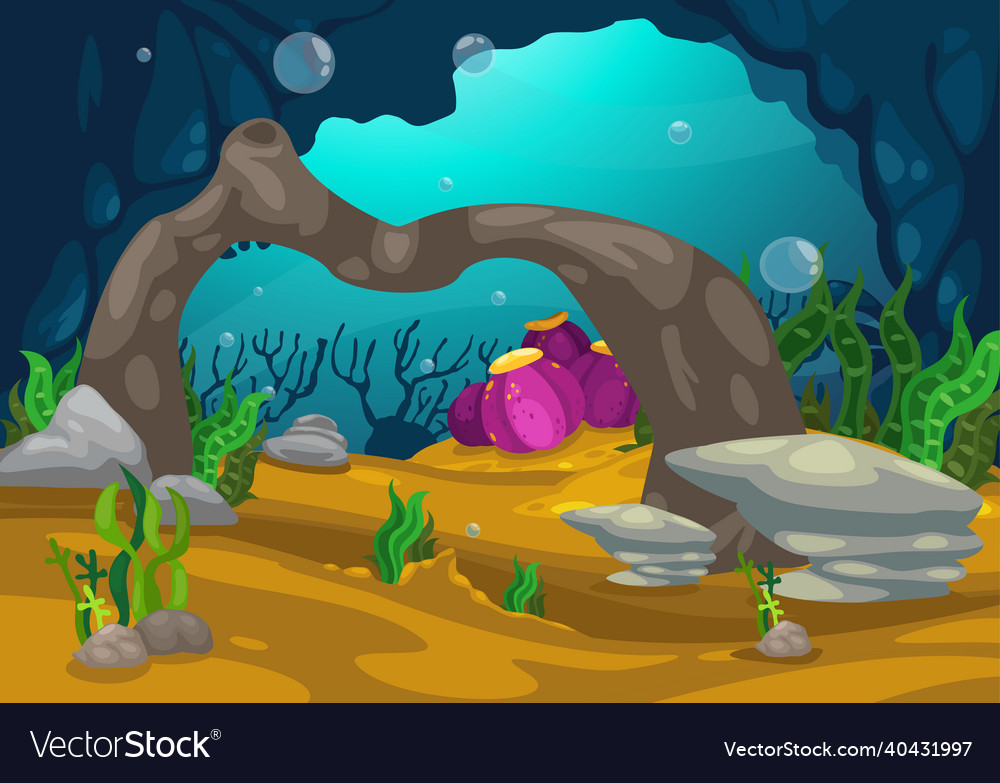 Under the sea background Royalty Free Vector Image