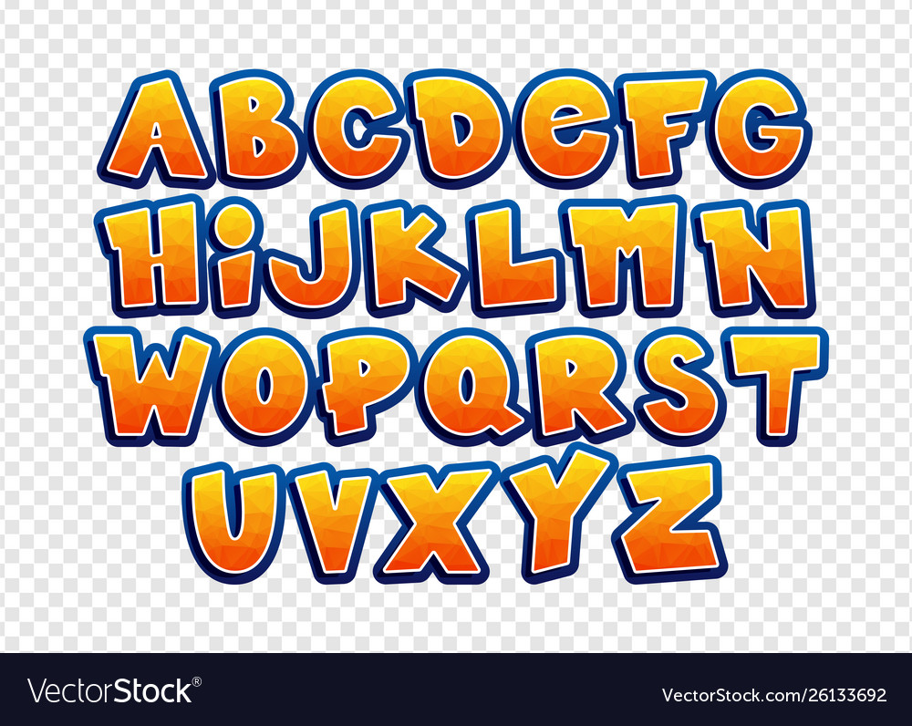 Cartoon font Royalty Free Vector Image - VectorStock