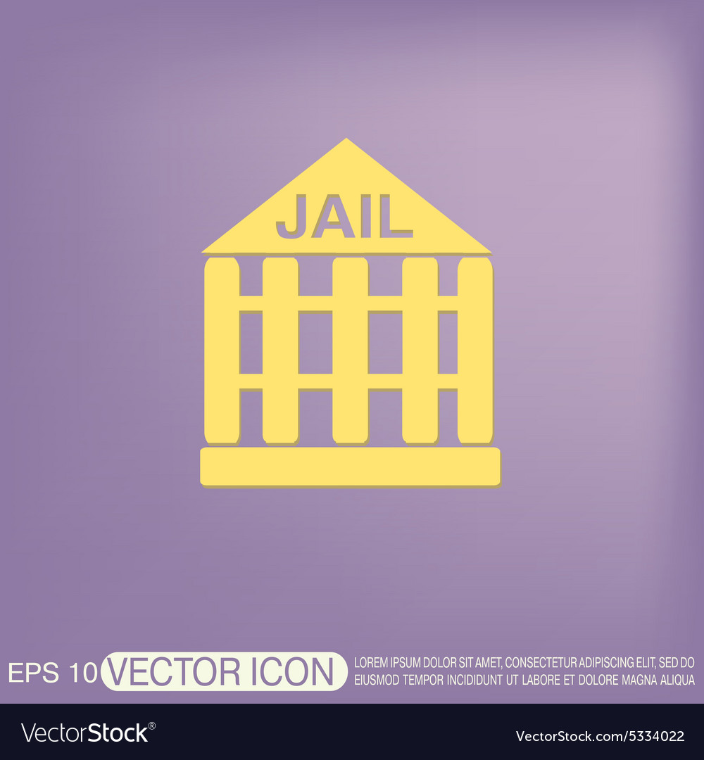 Jail prison icon symbol of justice police Vector Image