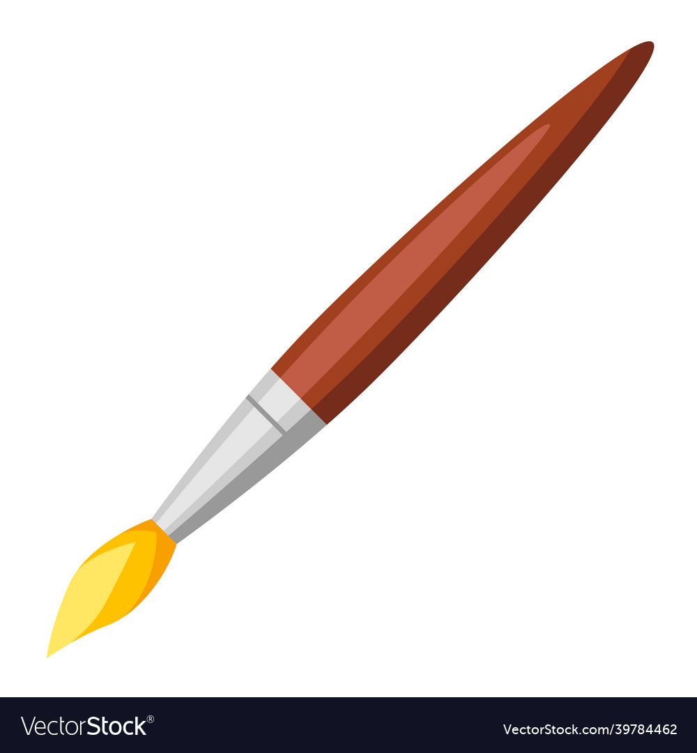 Paint brush school education icon Royalty Free Vector Image